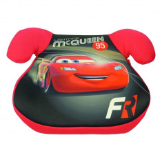 Scaun auto copil 15-36 kg Inaltator auto Disney Cars McQueen, 40x38cm, omologat CE, din material plastic acoperit cu spuma poliuretanica foto