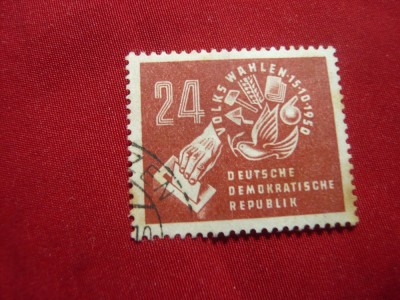 Serie Alegerile 1950 DDR ,1 val. stampilat foto