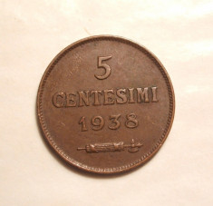 SAN MARINO 5 CENTESIMI 1938 foto