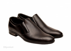 Pantofi barbati piele naturala negri casual-eleganti cod P131 - Editia Elegance foto