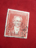 Timbru 20+10pf. Goethe 1949 ,Germania Ocupatia Americana ,stampilat