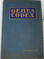 GEHES CODEX 1929 foto