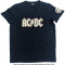 Tricou AC/DC - Logo &amp;amp; Angus Applique Slub Navy