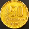 Moneda 50 CENTAVOS - ARGENTINA, anul 1970 * cod 2662, America Centrala si de Sud