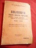 GT Niculescu-Varone - Bibliografia Poeziei noastre Populare 1830-1935 -Prima Ed.