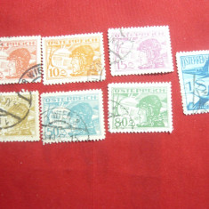 Serie mica - Posta Aeriana 1925-1926 Austria :val.5, 10 ,15 ,30 ,50 ,80 gr si 1S