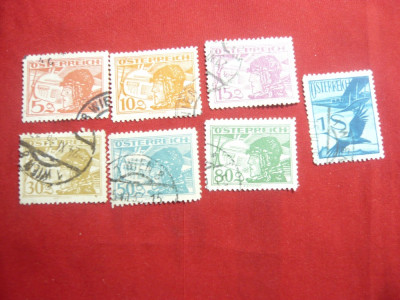 Serie mica - Posta Aeriana 1925-1926 Austria :val.5, 10 ,15 ,30 ,50 ,80 gr si 1S foto