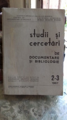 STUDII SI CERCETARI DE DOCUMENTARE SI BIBLIOLOGIE foto