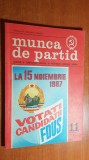 Revista munca de partid noiembrie 1987