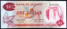 Bancnota 1 DOLAR / DOLLAR - GUYANA, anul 1966 *cod 217 --- UNC! foto