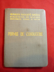 Permis de Conducere - Eliberat de MAI Militia 1976 RSR foto