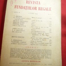 Revista Fundatiilor Regale 1iunie1935 : T.Arghezi ,G.Gregorian si altii 240 pag