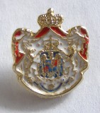 Y421 INSIGNA STEMA REGALA A ROMANIEI MARI, Romania 1900 - 1950