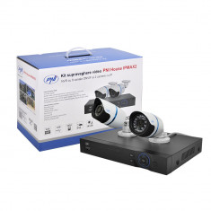 Kit Supraveghere Video PNI House IPMAX2 &amp;amp;#8211; NVR 12CH 960P ONVIF si 2 Camere IP 720P Incluse foto