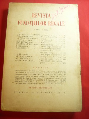Revista Fundatiilor Regale 1iulie1934 :Bratescu-Voinesti,Gala Galaction si altii foto