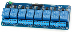 modul cu 8 relee canale 12v 5v 220v 10A arduino avr stm pic foto