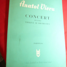 Partituri - Anatol Vieru-Concert pt.Violina si Orchestra1968 Ed.Muzica ,autograf