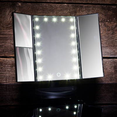 Oglinda cu LED pentru machiaj cu buton tactil foto