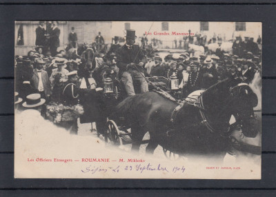 MILITARA MARILE MANEVRE OFITERI ROMANI M. MIKLESKO CIRCULATA 1904 foto