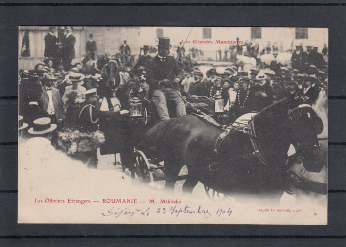MILITARA MARILE MANEVRE OFITERI ROMANI M. MIKLESKO CIRCULATA 1904