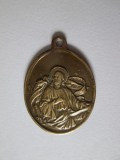 Medalion/pandantiv italian bronz cu biserica San Giovanni din Torino anii 30