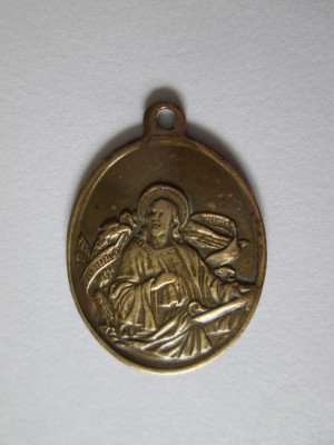Medalion/pandativ italian bronz cu biserica San Giovanni din Torino anii 30 foto