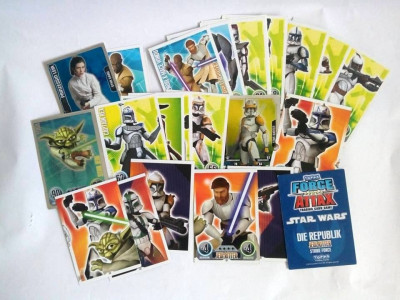 Lot cartonase (Trading Cards) Topps Force Attax, Star Wars, 2010, Die Republik foto