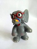 Figurina Cauciuc Bully, Elefant, 7cm, vintage, stanta in talpa