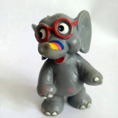 Figurina Cauciuc Bully, Elefant, 7cm, vintage, stanta in talpa