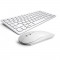 Kit tastatura + mouse wireless pentru Apple, IOS, Android, Windows, alb