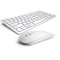 Kit tastatura + mouse wireless pentru Apple, IOS, Android, Windows, alb