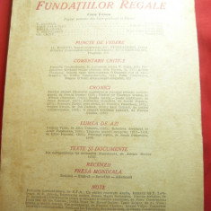 Revista Fundatiilor Regale 1iunie1948, cu: T.Arghezi ,N.Steinhardt,M.Gheorghiu