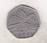 Bnk mnd Marea Britanie Anglia 50 pence 2000 - Public libraries, Europa