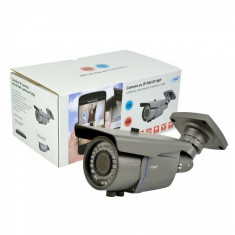 Camera de supraveghere PNI IP1MP, 720p cu IP varifocala 2.8 - 12 mm de exterior, Gri foto