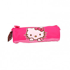 Penar etui tubular Pigna Hello Kitty roz dungi HKPE1714-1 foto