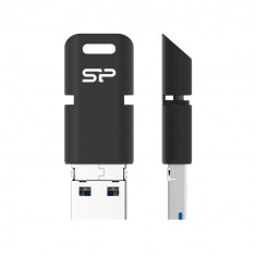 Memorie USB Silicon Power memory USB OTG Mobile C50 32GB, USB 3.1+micro USB+Type C, Black foto