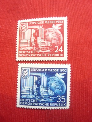 Serie- Targul de la Leipzig 1952 DDR ,2 val. foto