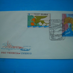 HOPCT PLIC S FDC 704 CUBA PRO VENETIA UNESCO 1972