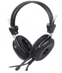 Casti A4Tech HS-30 headset cu microfon, negre foto