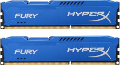 Memorie Kingston HyperX Fury Blue HX318C10FK2/16, 16GB DDR3 1866MHz, Dual Channel foto