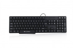 Tastatura Logic LOGIC LK-12 USB French Layout K-LC-LK12-100-FR, 104 taste, negru foto