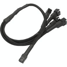 Nanoxia cablu adaptor pentru ventilatoare 1x 3 pini la 4x 3 pini, 60 cm, negru foto
