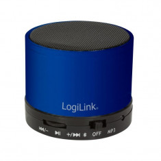 Boxa portabila LogiLink Bluetooth cu MP3 player albastra foto