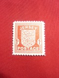 Timbru 1 pence rosu 1941 Ocupatia Germana in Jersey, Nestampilat