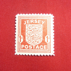 Timbru 1 pence rosu 1941 Ocupatia Germana in Jersey