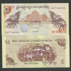 BHUTAN 5 NGULTRUM 2011 UNC [1] P- 28 b , necirculata