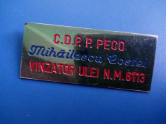 Ecuson insigna Vanzator PECO MS Monetaria Statului comunista foto