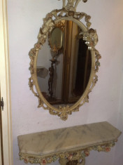 consola(ingeras)cu oglinda stil baroc venetian foto