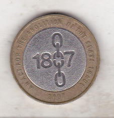bnk mnd Anglia 2 lire 2007 bimetal , Abolition foto