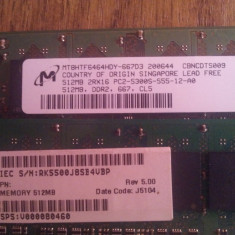 Kit memorii Laptop 1GB Ddr2 - 2x512mb-Pc2-667